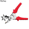 Heavy-Duty Leather Hole Punch Tool with 6 Interchangeable Sizes
