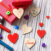 Natural Unfinished Wooden Heart Shapes for DIY Crafts