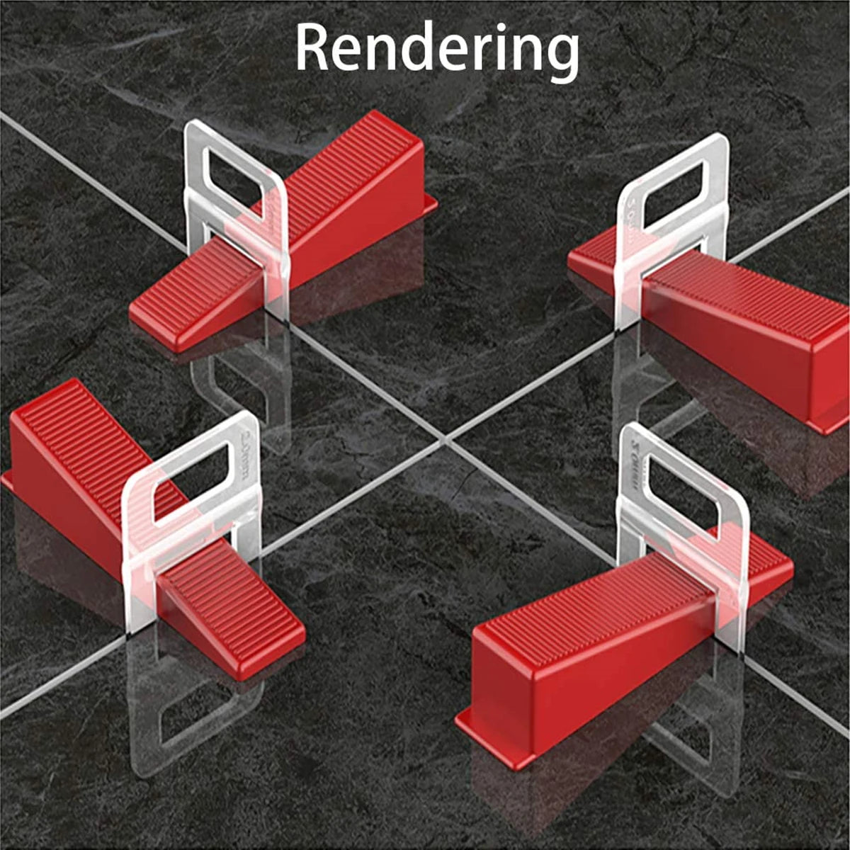 Tile Leveling System with Spacers and Clips
