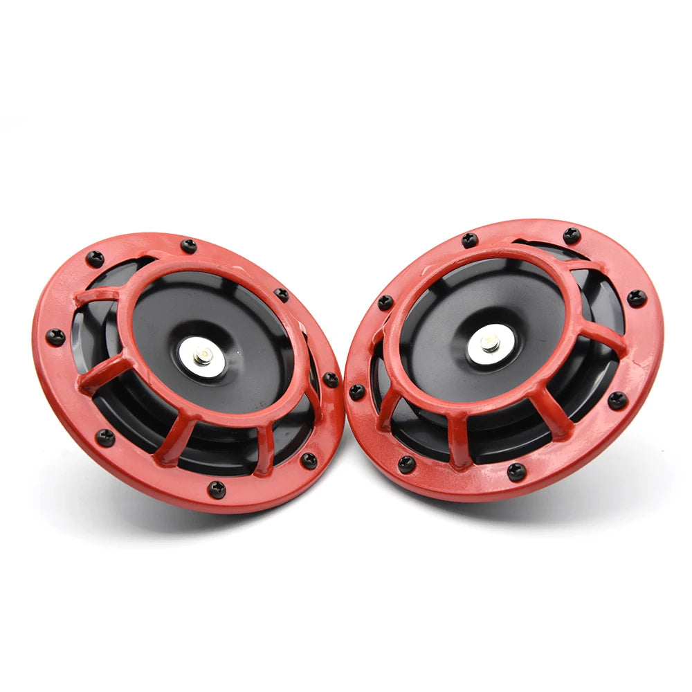 12V Super Loud Dual-Tone Air Horn Kit for Cars and Motorcycles