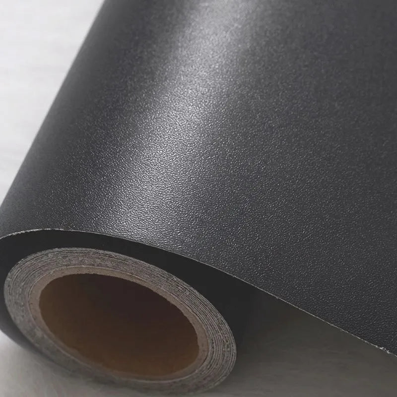 Black Self-Adhesive Waterproof Wallpaper for Kitchen & Furniture Renovation