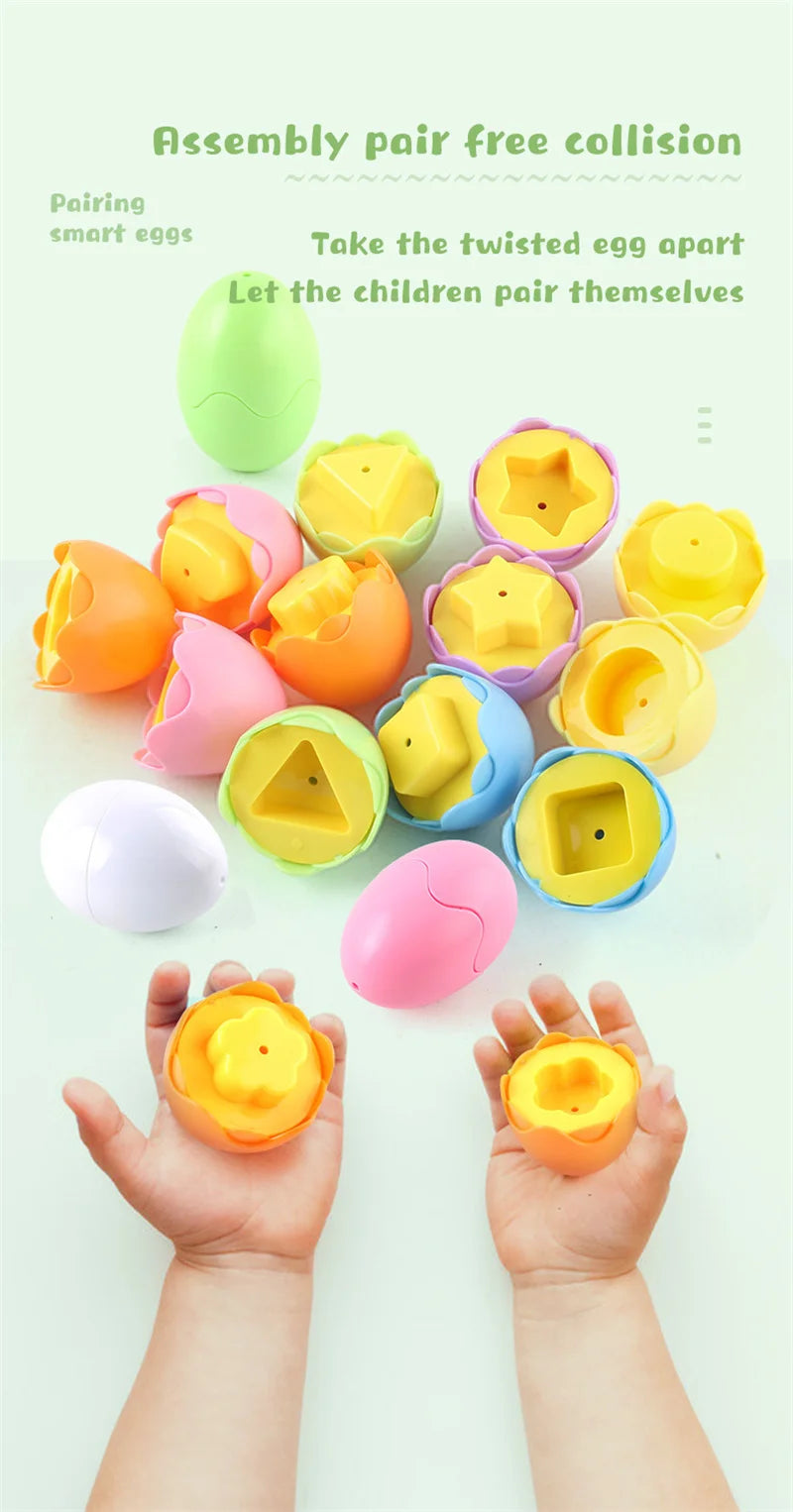 Montessori Shape-Matching Egg Puzzle Set for Toddlers