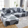 Printed L-Shape Sofa Cover with Elastic Edge