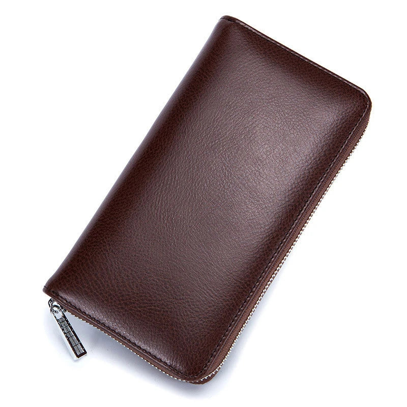 RFID Blocking Genuine Leather Wallet with Phone Case & Coin Purse