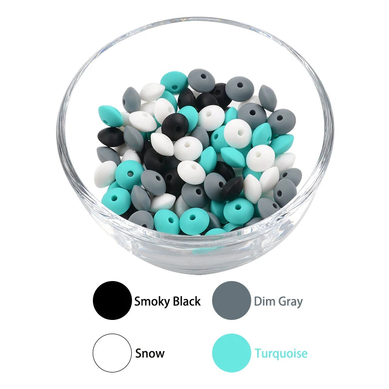 12mm Food-Grade Silicone Beads for DIY Jewelry and Crafts