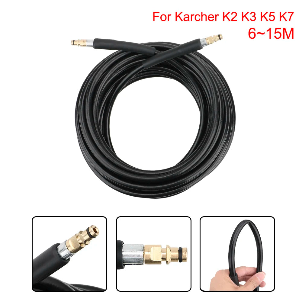 Heavy-Duty Pressure Washer Hose with Alloy Fittings