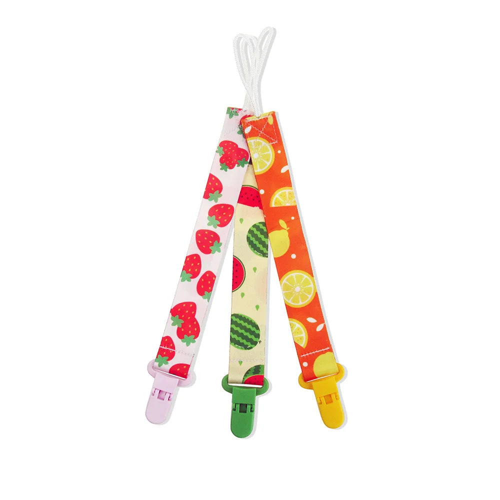 3-Pack Cartoon Pacifier Clips for Babies