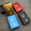 Ultra-Slim Aluminum Cigarette Case with Laser-Engraved Wolf Design