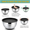Stainless Steel Mixing Bowl Set with Lids