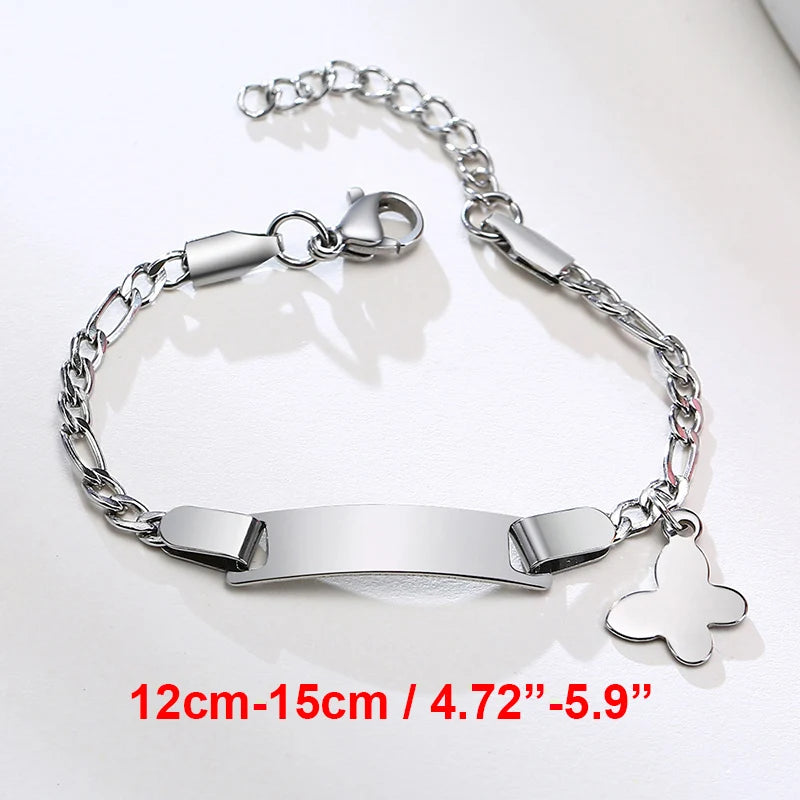 Personalized Stainless Steel Name Bracelet for Baby and Mom