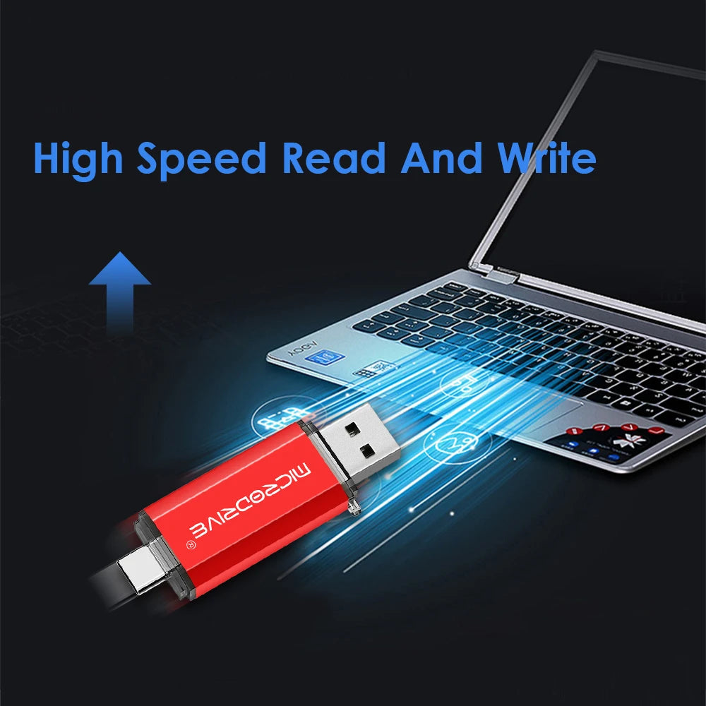 USB-C OTG Flash Drive for Phones, Tablets, and Computers