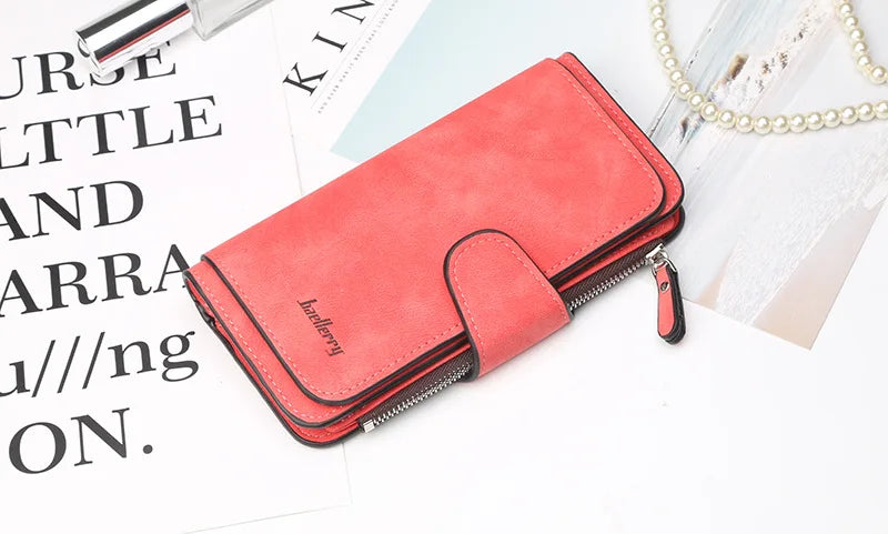 Classic Long PU Leather Wallet with Multiple Pockets