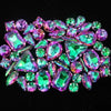 Mixed Shape Glass Rhinestones with Silver Claw Settings