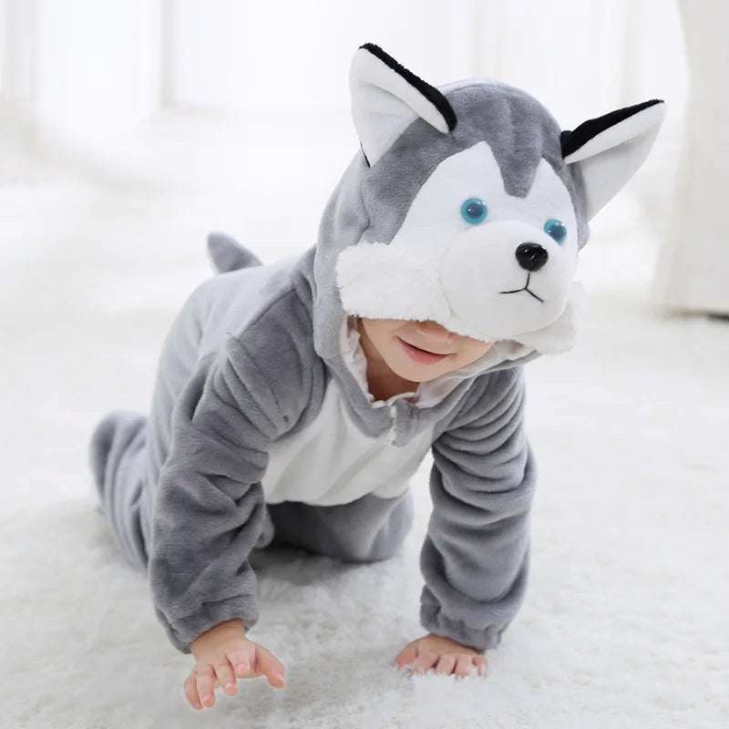 Adorable Animal Kigurumi Costume Romper for Babies and Toddlers