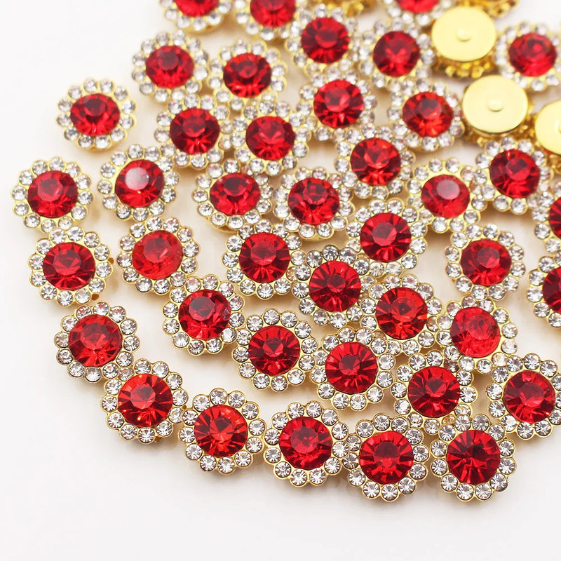 Gold Claw Sunflower Rhinestones for Sew-On Crafts