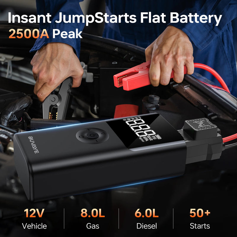 Portable Car Jump Starter & Tire Inflator Combo