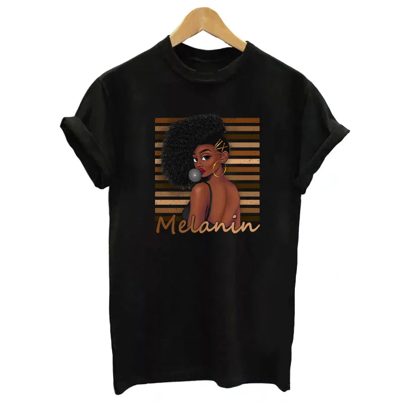 Afro Girl Iron-On Patch for T-Shirts, Hoodies, and Bags