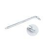 Chrome gas spring tailgate struts for a Ford F-150 truck.