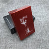 Ultra-Slim Aluminum Cigarette Case with Laser-Engraved Wolf Design