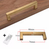 Golden Brass Square Cabinet Handles for Dressers and Drawers