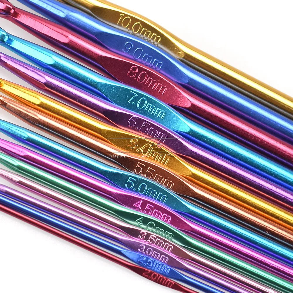 Aluminum Crochet Hooks Set – 2mm to 10mm