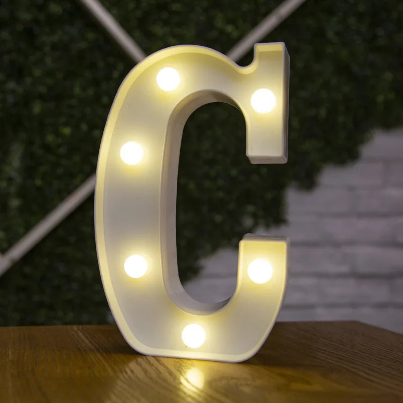 Glowing Alphabet LED Letter Lights for Decor