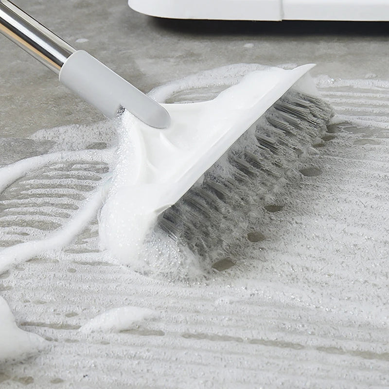 2-in-1 Rotating Floor Scrub Brush with Long Handle