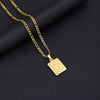 Initial Letter Pendant Necklace with Stainless Steel Chain
