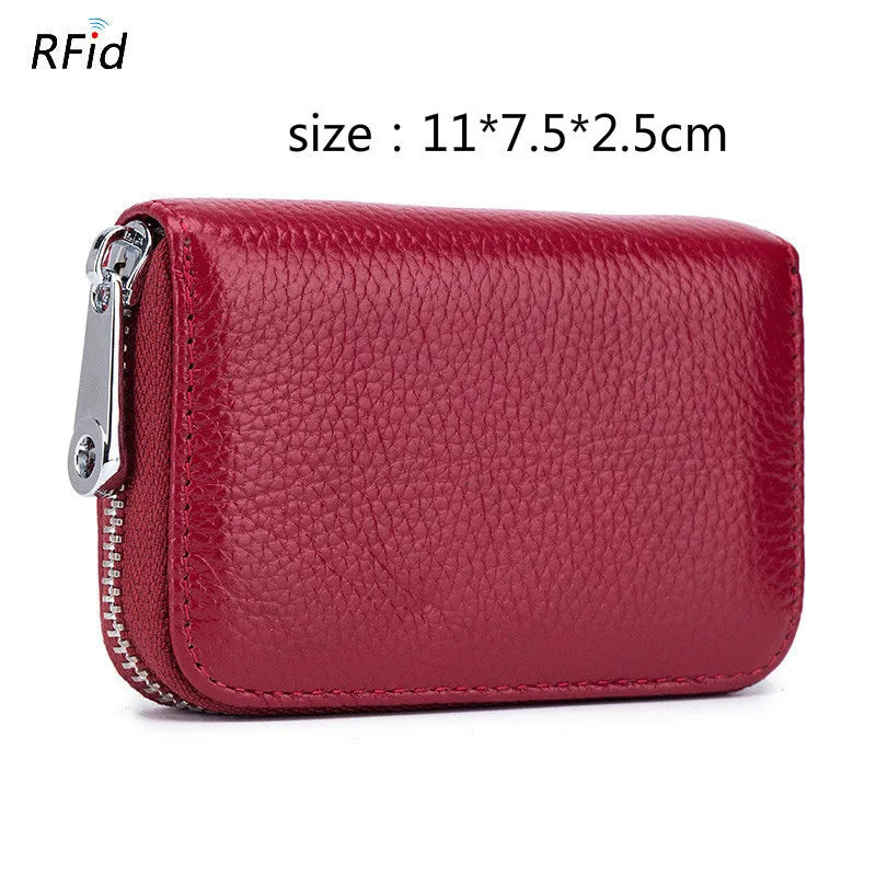 RFID Blocking Genuine Leather Wallet with Phone Case & Coin Purse