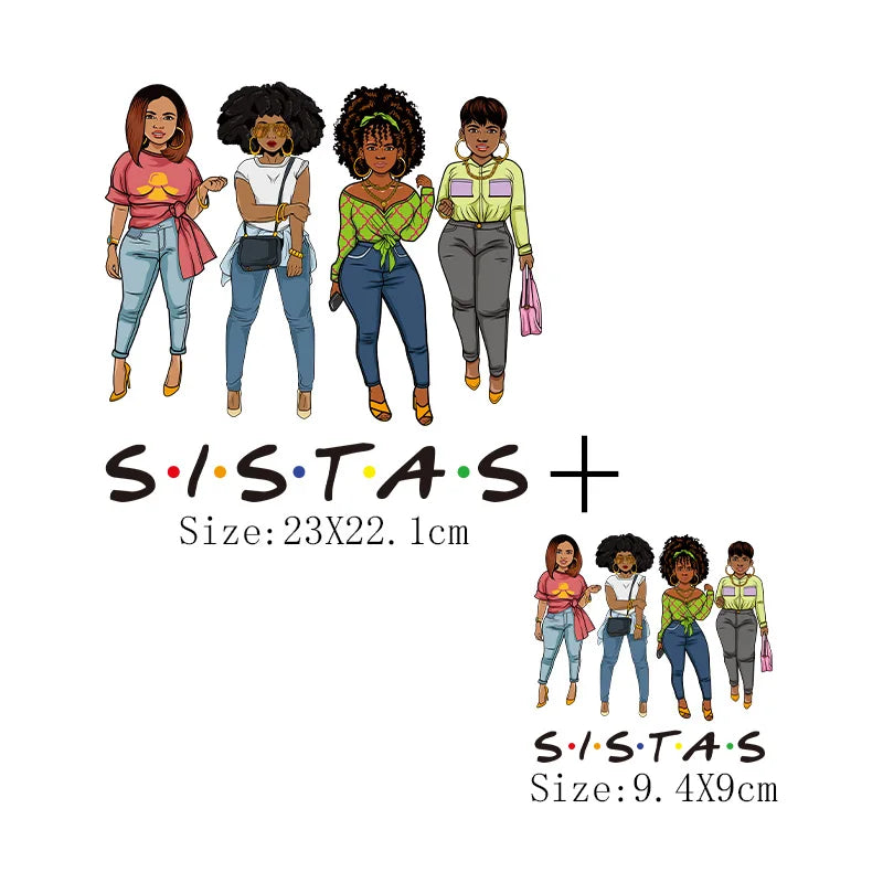 Afro Girl Iron-On Patch for T-Shirts, Hoodies, and Bags