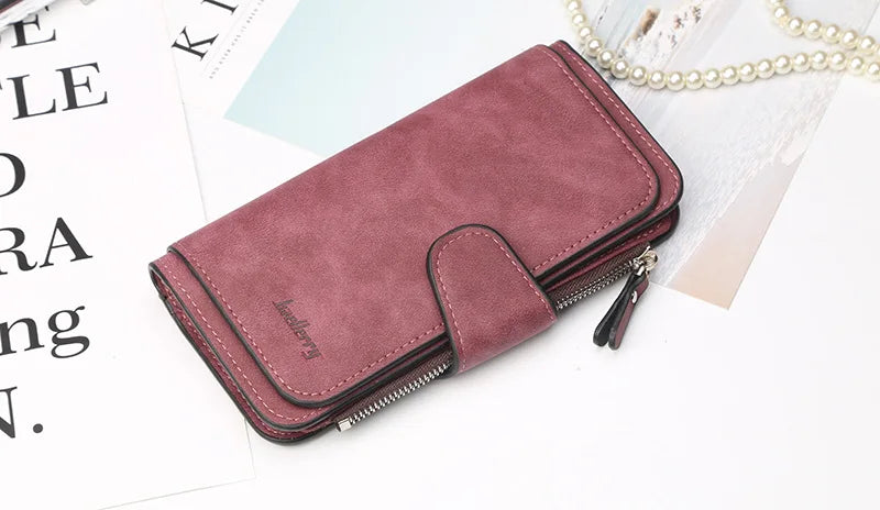 Classic Long PU Leather Wallet with Multiple Pockets
