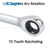 3-Piece Mirror-Polished Ratchet Wrench Set (3/8", 7/16", 1/2")