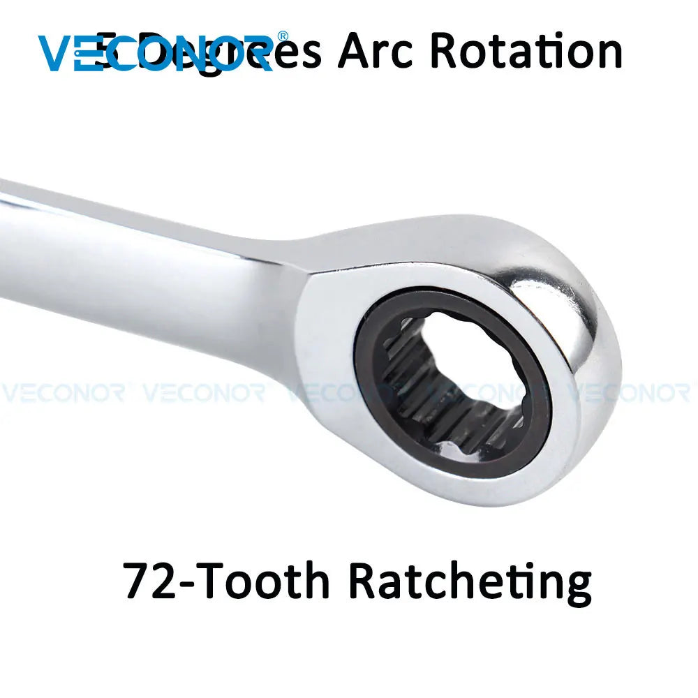 3-Piece Mirror-Polished Ratchet Wrench Set (3/8", 7/16", 1/2")
