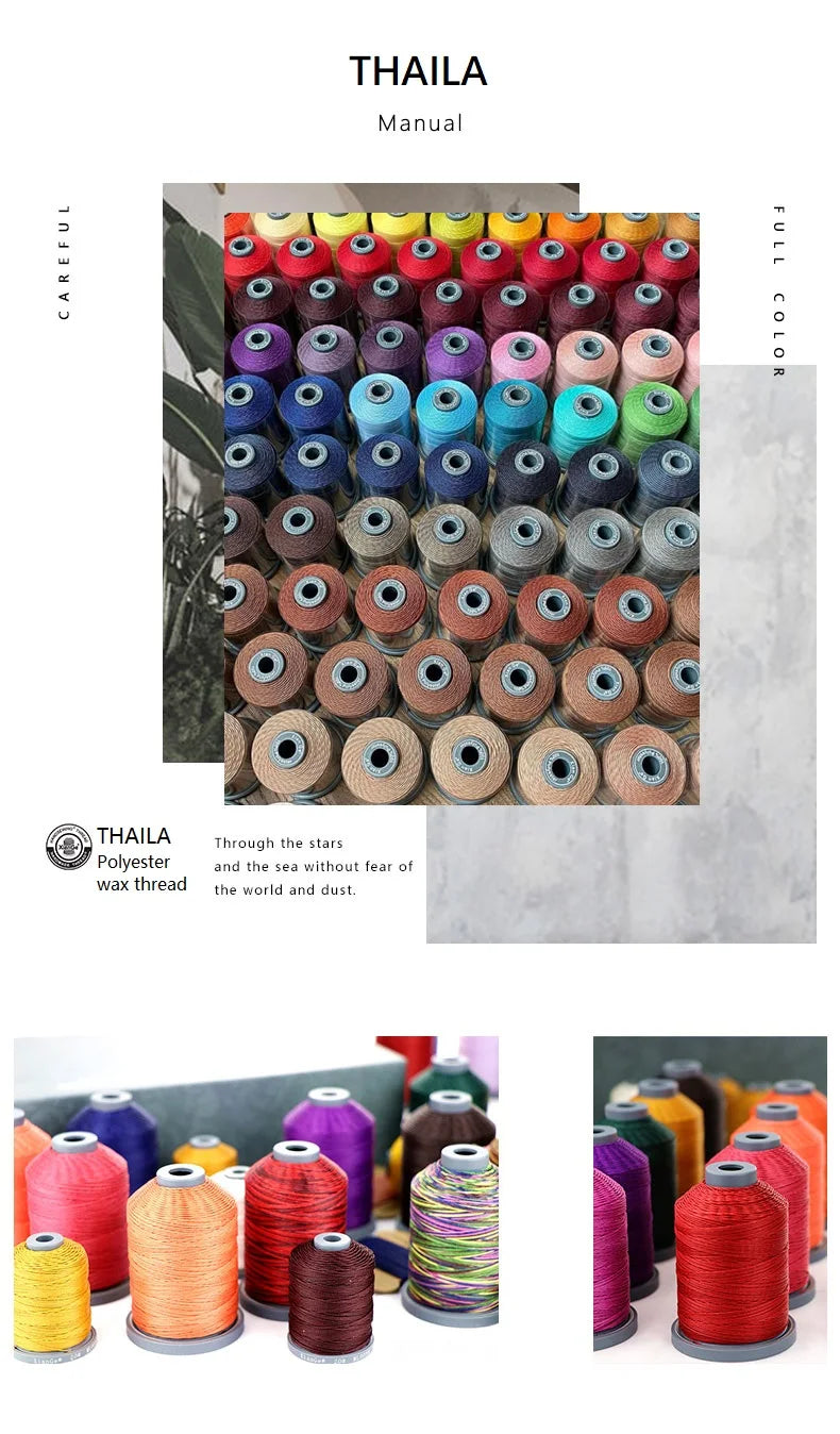 Waxed Polyester Thread for Leatherwork & Hand Sewing