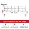 Stretchable Sofa Cover with Geometric Pattern for Futon Seats