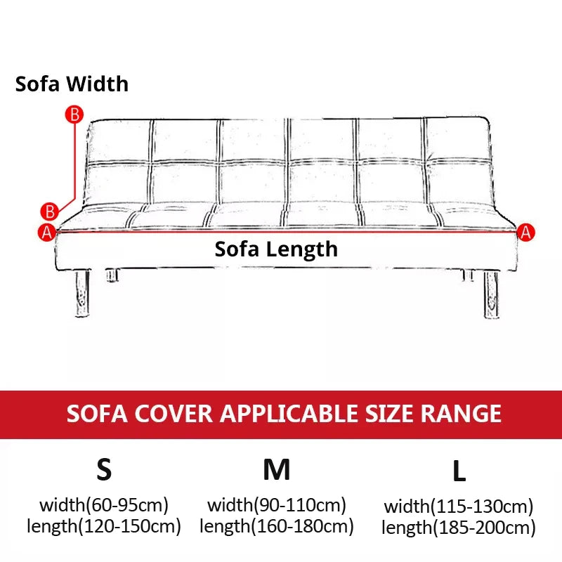 Stretchable Sofa Cover with Geometric Pattern for Futon Seats