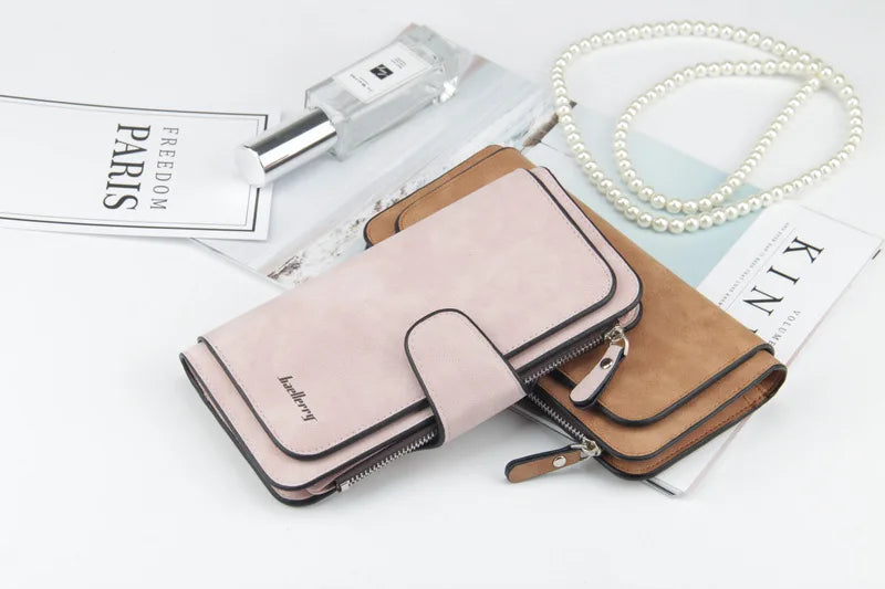 Classic Long PU Leather Wallet with Multiple Pockets