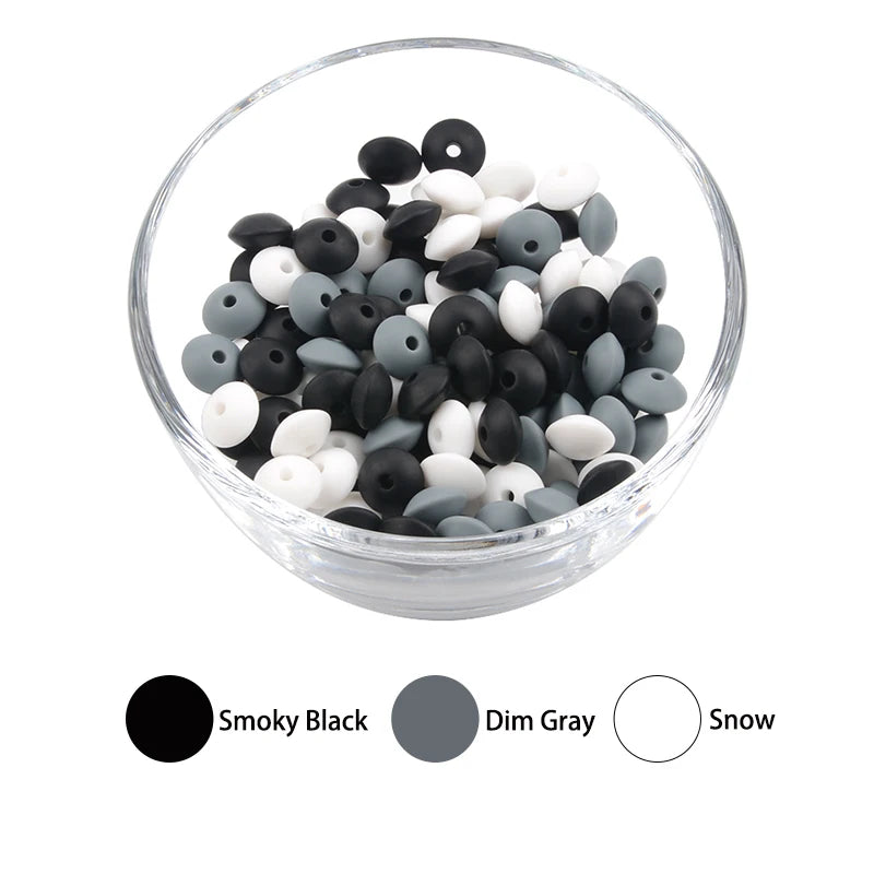 12mm Food-Grade Silicone Beads for DIY Jewelry and Crafts