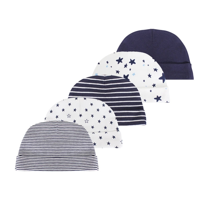 Soft Cotton Baby Hats for Newborns & Infants (0-6 Months)
