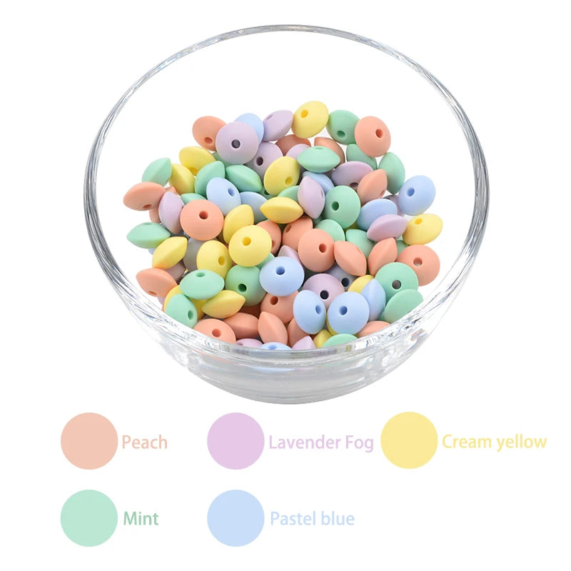 12mm Food-Grade Silicone Beads for DIY Jewelry and Crafts
