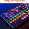 Retro Punk Mechanical Keyboard 104 Keys USB Wired RGB Backlit