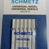 A package of five SCHMETZ universal sewing machine needles labeled 130/705 H 65/9.
