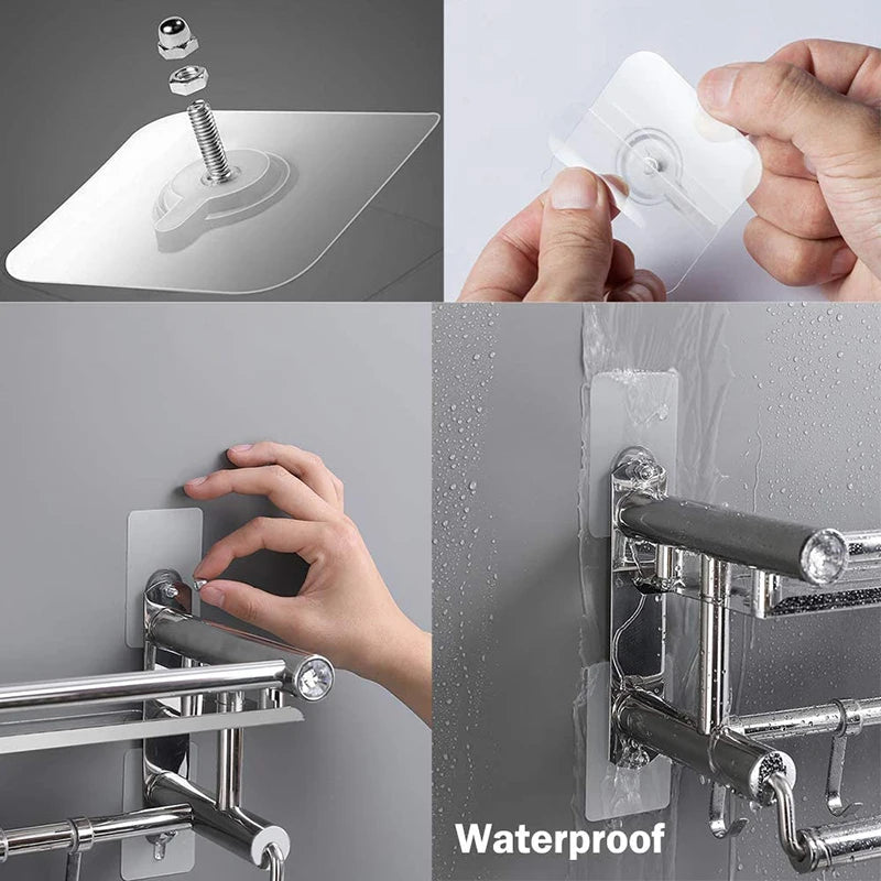 Transparent Self-Adhesive Wall Hooks for Pictures and More