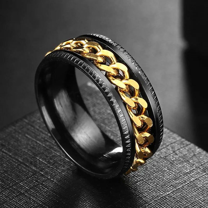 Rotating Anxiety Fidget Spinner Ring