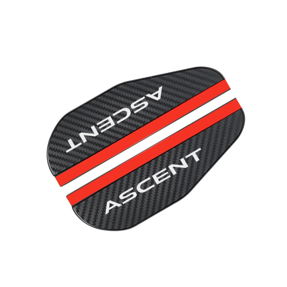 Black carbon fiber mirror visors with red stripes for Subaru rain guard mirrors