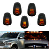 Set of five amber and white LED cab roof marker lights for trucks and SUVs