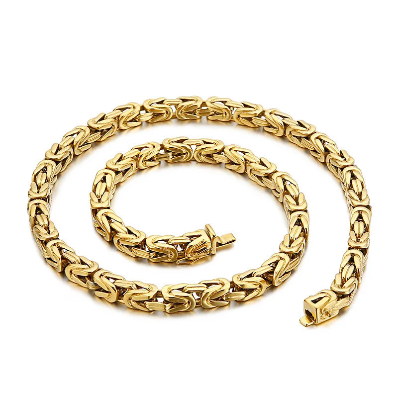 PVD Gold Byzantine Chain Necklace
