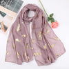 Gold Glitter Tassel Scarf