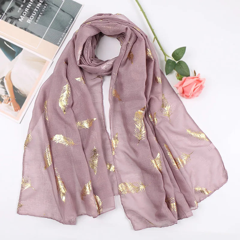 Gold Glitter Tassel Scarf