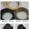 Twisted nylon straps in black and olive green showing natural texture, softness, tenacity, and fine skin close fit.